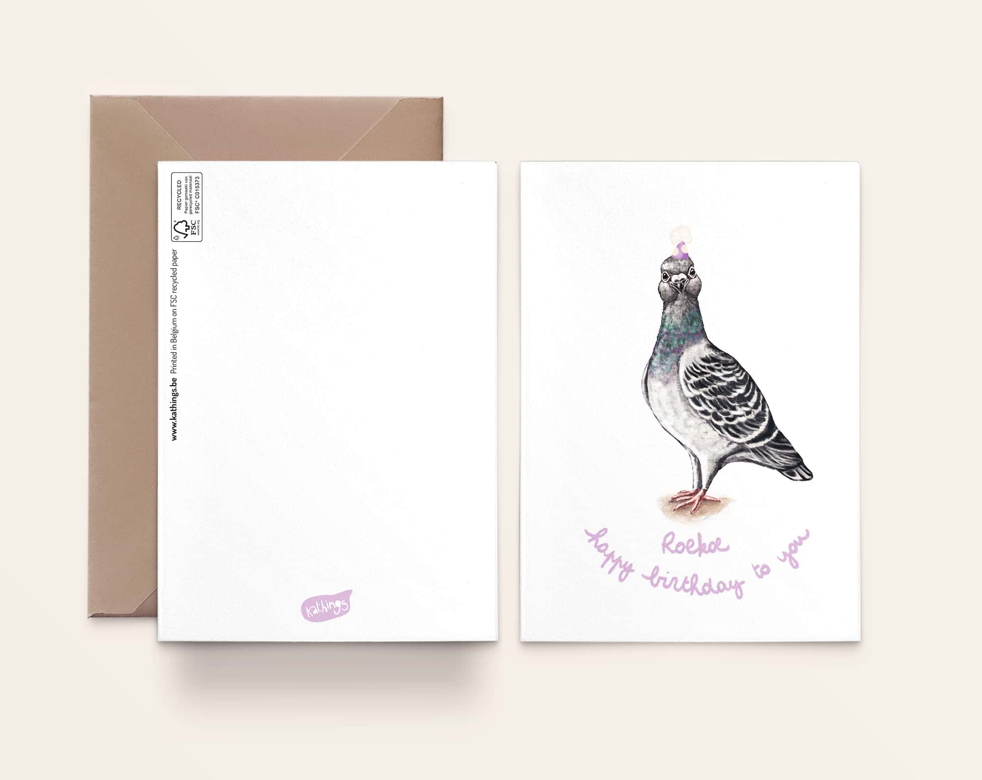 Duif - Pigeon - Happy birthday! - Image 2