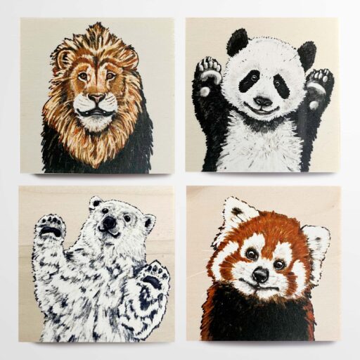 Rode panda 10 x 10 cm - Image 3